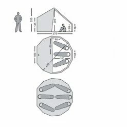 Nordisk Asgard 12.6 m² Inner Cabin technical cotton natural -Tent Attachment Sales Asgard 12 6 Skizze