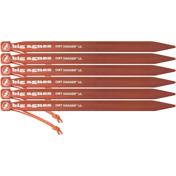 Big Agnes Dirt Dagger UL Tent Stakes 10" Pack of 30 orange 5 Big Agnes Dirt Dagger UL Tent Stakes 10" Pack of 30 orange - Image 3