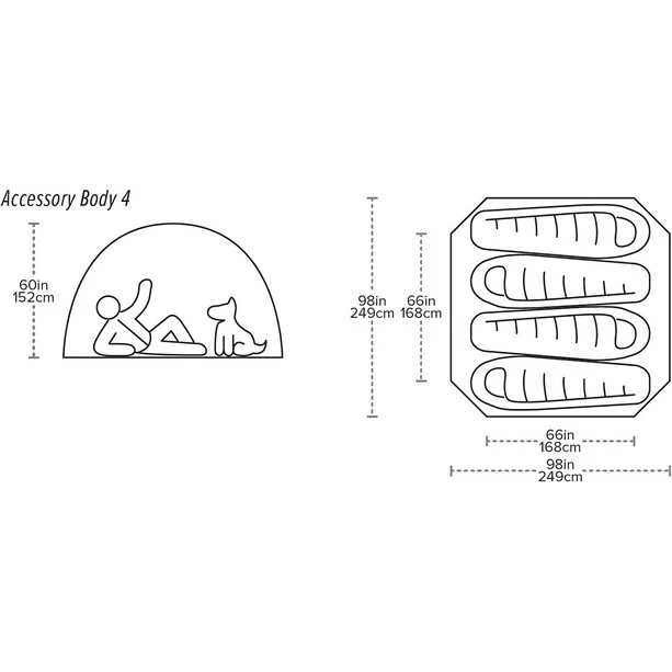 Big Agnes Guard Station 4 Accessory Body Inner Tent gray 7 Big Agnes Guard Station 4 Accessory Body Inner Tent gray - Image 5