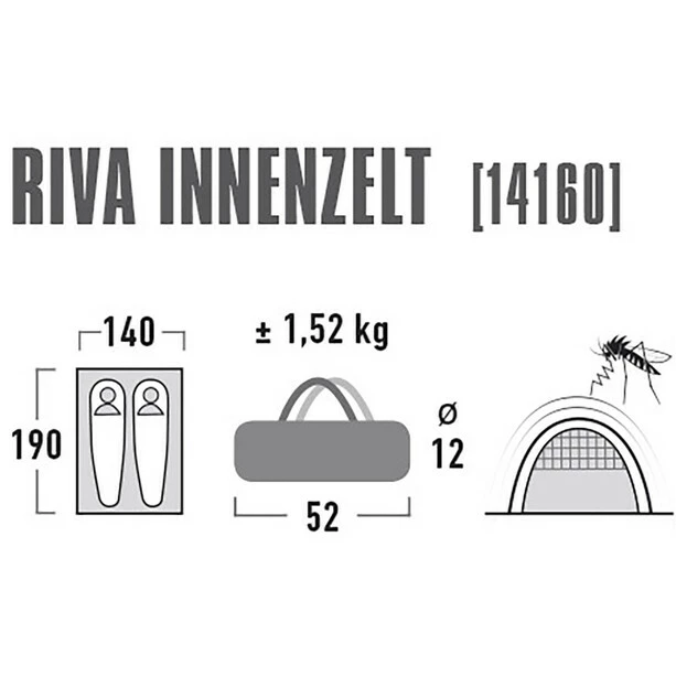 High Peak Riva Innertent 190x140cm 4 High Peak Riva Innertent 190x140cm - Image 2