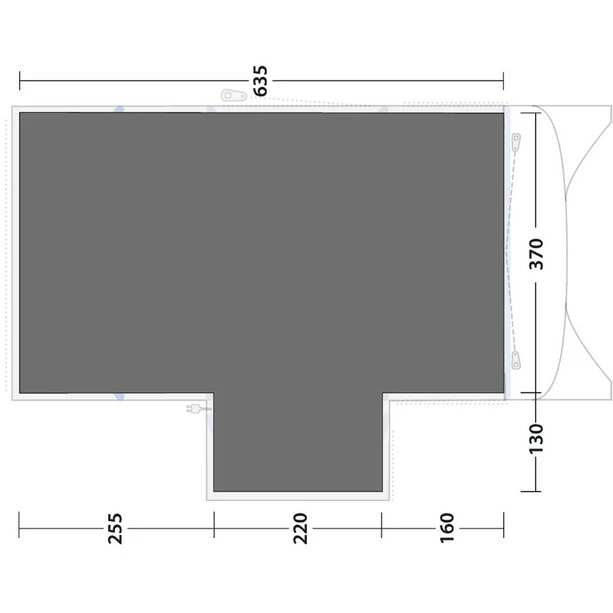Outwell Pinedale 6PA Footprint grey 4 Outwell Pinedale 6PA Footprint grey - Image 2