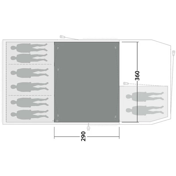 Outwell Winwood 8 Flat Woven Carpet grey 5 Outwell Winwood 8 Flat Woven Carpet grey - Image 3