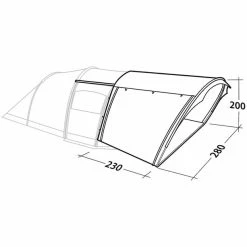 Robens Double Shade Grabber Awning sand/green -Tent Attachment Sales robens double shade grabber awning 5