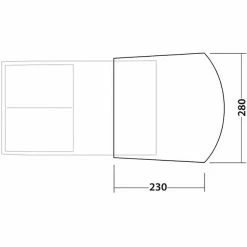 Robens Double Shade Grabber Awning sand/green -Tent Attachment Sales robens double shade grabber awning 6